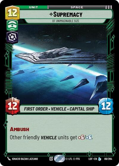 Supremacy Of Unimaginable Size (Legends of the Force) Near Mint