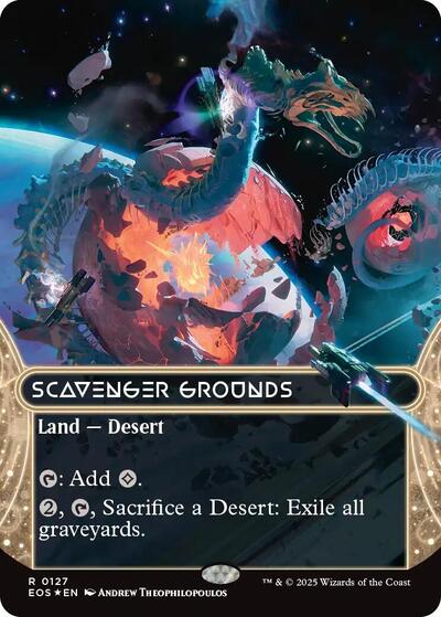 Scavenger Grounds (0127) (Borderless) (Galaxy Foil) (Stellar Sights) Near Mint Foil