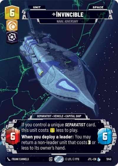Invincible Naval Adversary (Prestige) (Jump to Lightspeed) Near Mint