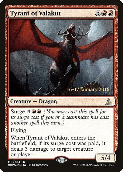 Tyrant of Valakut (Promos: Prerelease Cards) Medium Play Foil