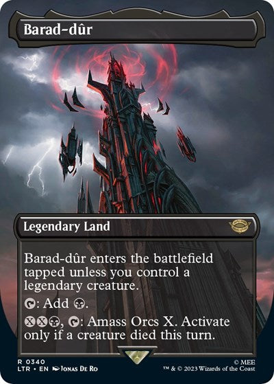 Barad-dur (0340) (Borderless) (Universes Beyond: The Lord of the Rings: Tales of Middle-earth) Light Play Foil