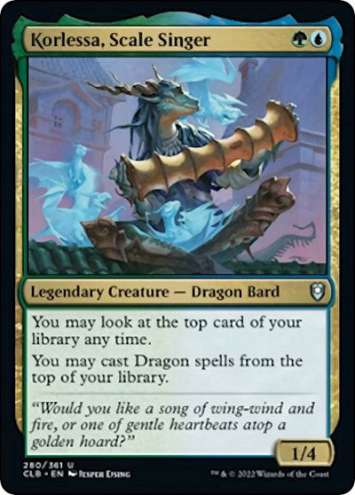 Korlessa, Scale Singer (Commander Legends: Battle for Baldur's Gate) Light Play