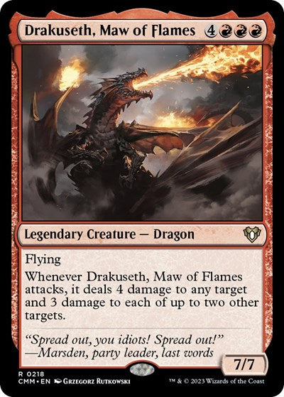 Drakuseth, Maw of Flames (Commander Masters) Light Play Foil