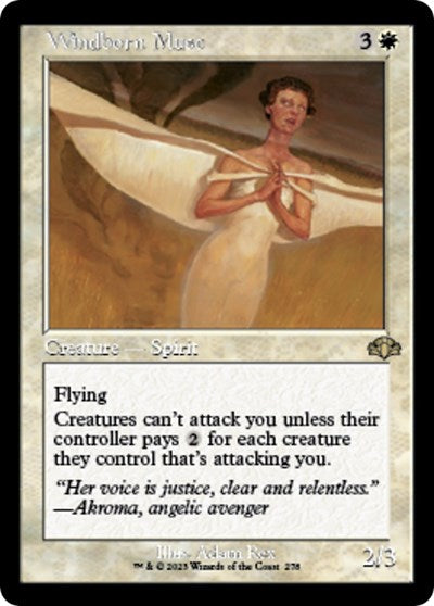 Windborn Muse (Retro Frame) (Dominaria Remastered) Near Mint Foil