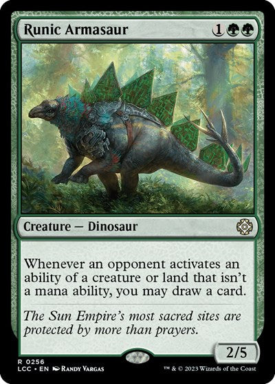 Runic Armasaur (Commander: The Lost Caverns of Ixalan) Light Play
