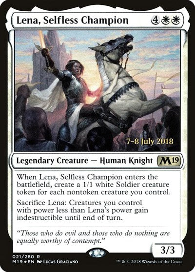 Lena, Selfless Champion (Promos: Prerelease Cards) Medium Play Foil