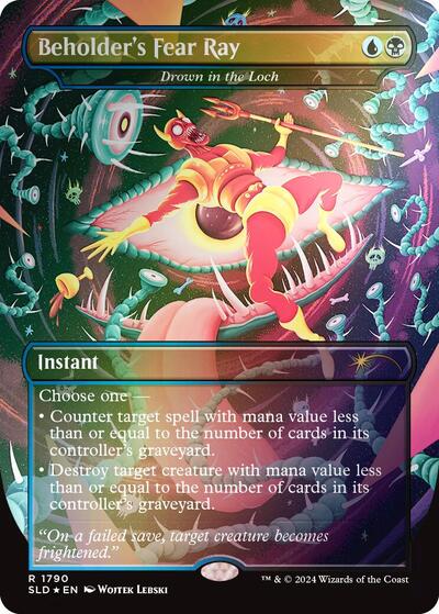 Beholder's Fear Ray - Drown in the Loch (Rainbow Foil) (Secret Lair) Light Play Foil