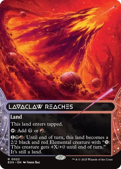 Lavaclaw Reaches (0022) (Borderless) (Stellar Sights) Light Play Foil