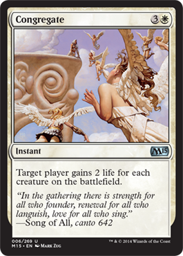 Congregate (Magic 2015 Core Set) Medium Play Foil