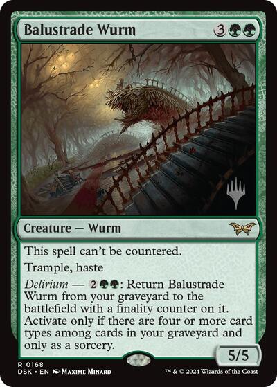 Balustrade Wurm (Promo Pack: Duskmourn: House of Horror) Light Play Foil