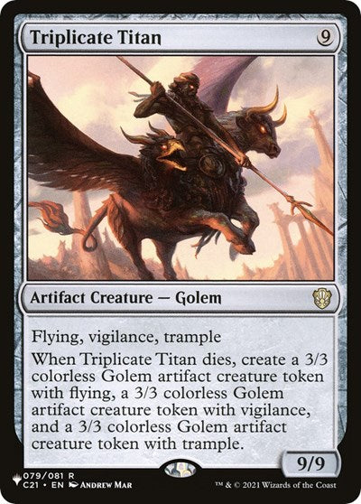 Triplicate Titan (Secret Lair Commander: From Cute to Brute) Light Play