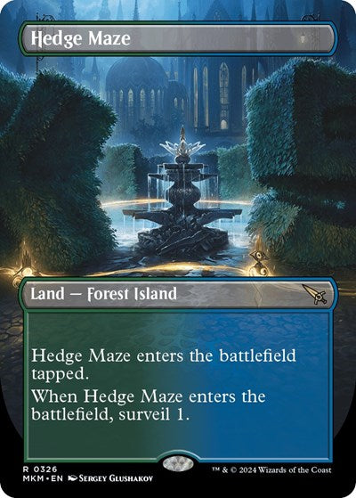 Hedge Maze (Borderless) (Murders at Karlov Manor) Light Play Foil