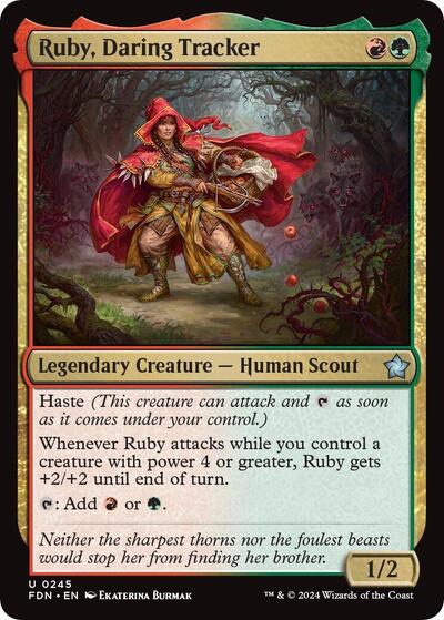 Ruby, Daring Tracker (Foundations) Medium Play Foil