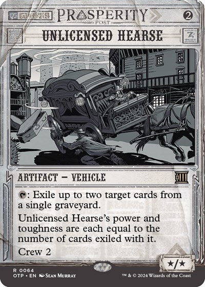 Unlicensed Hearse (Outlaws of Thunder Junction: Breaking News) Near Mint Foil