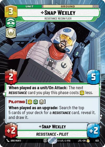 Snap Wexley Resistance Recon Flier (Hyperspace Foil) (Jump to Lightspeed) Near Mint Foil