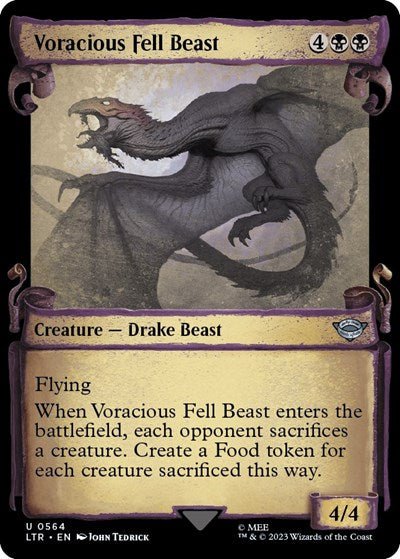 Voracious Fell Beast (Showcase Scrolls) (Universes Beyond: The Lord of the Rings: Tales of Middle-earth) Near Mint