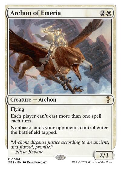 Archon of Emeria (White Border) (Mystery Booster 2) Near Mint
