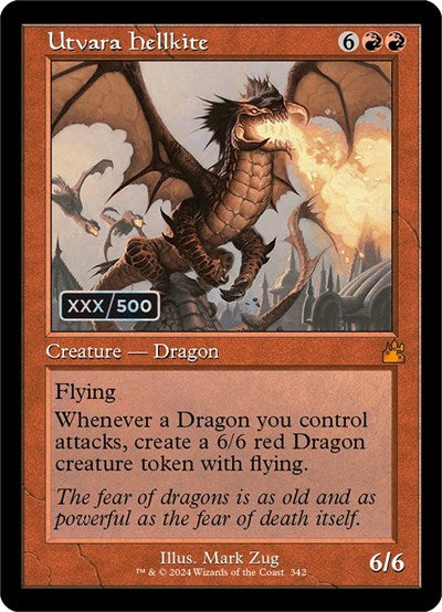 Utvara Hellkite (Retro Frame) (Serial Numbered) (Ravnica Remastered) Near Mint Foil