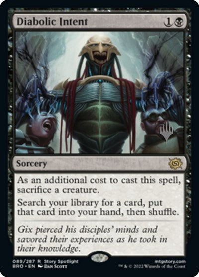 Diabolic Intent (Promo Pack: The Brothers War) Damaged / Poor Foil