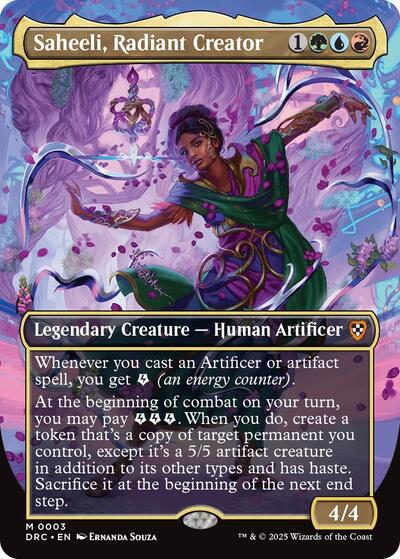 Saheeli, Radiant Creator (Borderless) (Commander: Aetherdrift) Light Play