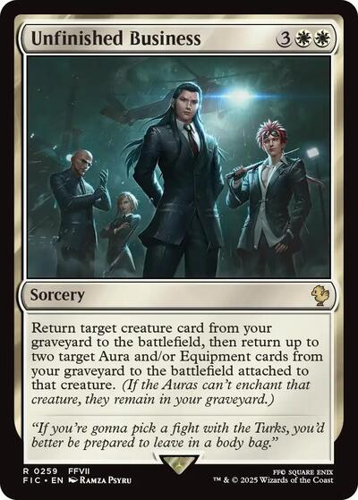 Unfinished Business (Surge Foil) (Commander: FINAL FANTASY) Light Play Foil