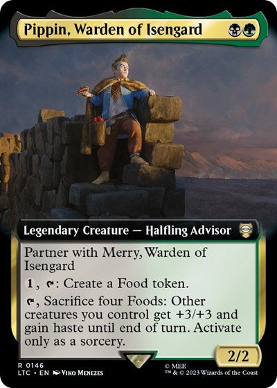 Pippin, Warden of Isengard (Extended Art) (Commander: The Lord of the Rings: Tales of Middle-earth) Near Mint