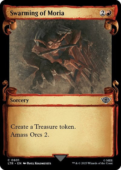 Swarming of Moria (Showcase Scrolls) (Universes Beyond: The Lord of the Rings: Tales of Middle-earth) Light Play Foil