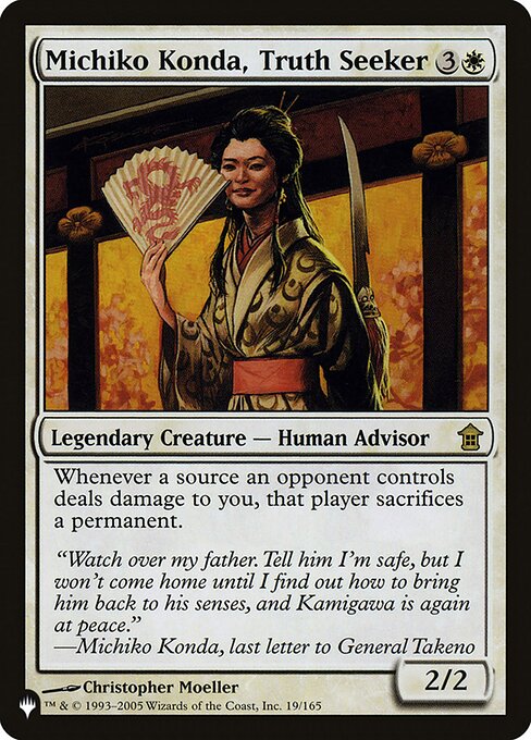 Michiko Konda, Truth Seeker (The List) Light Play