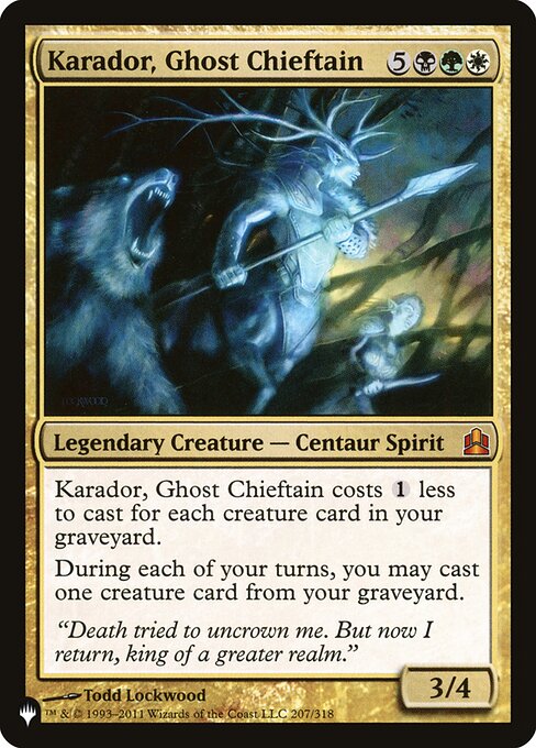 Karador, Ghost Chieftain (The List) Light Play