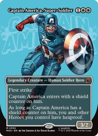 Captain America, Super-Soldier (Borderless) (0352) (Marvel Super Heroes) Near Mint