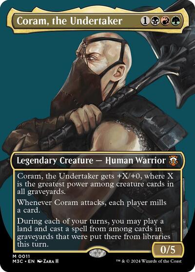 Coram, the Undertaker (Borderless) (Commander: Modern Horizons 3) Near Mint Foil