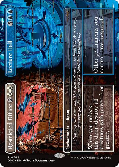 Restricted Office / Lecture Hall (Borderless) (Duskmourn: House of Horror) Near Mint Foil