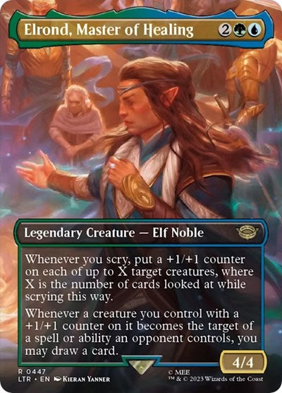 Elrond, Master of Healing (Borderless) (Universes Beyond: The Lord of the Rings: Tales of Middle-earth) Near Mint Foil