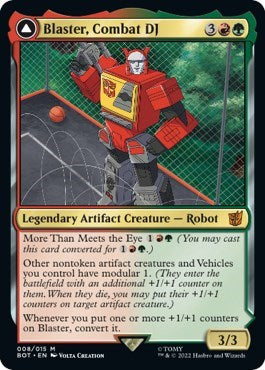 Blaster, Combat DJ (Universes Beyond: Transformers) Medium Play Foil