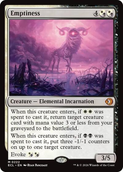 Emptiness (Lorwyn Eclipsed) Light Play Foil