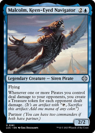 Malcolm, Keen-Eyed Navigator (Commander: The Lost Caverns of Ixalan) Light Play