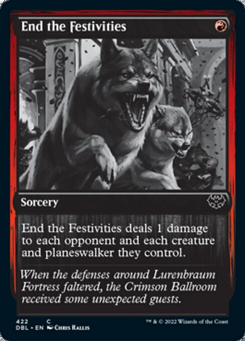 End the Festivities (Innistrad: Double Feature) Light Play