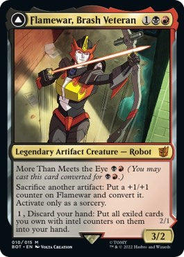 Flamewar, Brash Veteran (Universes Beyond: Transformers) Near Mint Foil