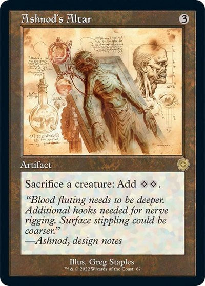 Ashnod's Altar (Schematic) (The Brothers' War: Retro Frame Artifacts) Near Mint Foil