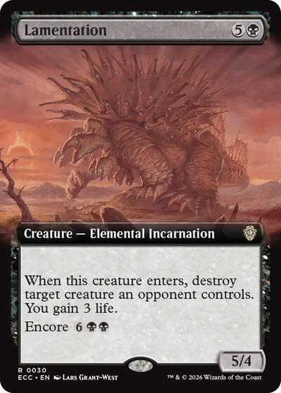 Lamentation (Extended Art) (Commander: Lorwyn Eclipsed) Near Mint