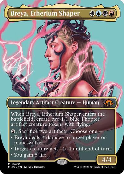 Breya, Etherium Shaper (Borderless) (Modern Horizons 3) Light Play Foil