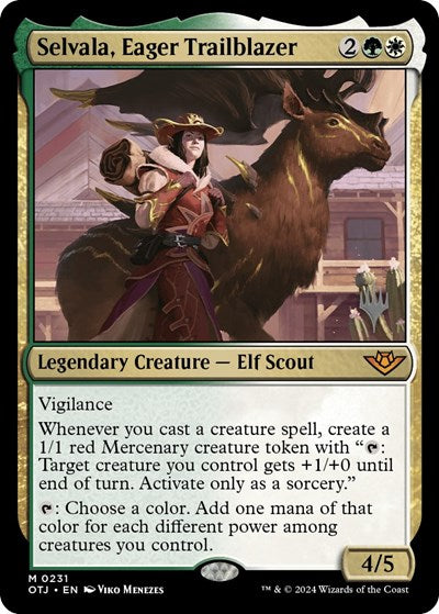 Selvala, Eager Trailblazer (Promo Pack: Outlaws of Thunder Junction) Near Mint Foil