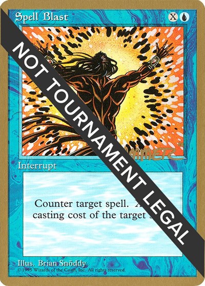 Spell Blast - 1996 Shawn Hammer Regnier (4ED) (World Championship Decks) Medium Play