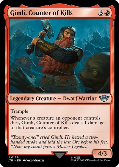Gimli, Counter of Kills (Universes Beyond: The Lord of the Rings: Tales of Middle-earth) Light Play Foil