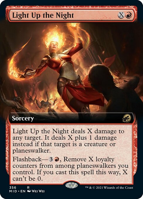 Light Up the Night (Extended Art) (Innistrad: Midnight Hunt) Medium Play