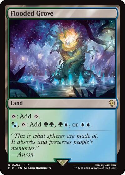 Flooded Grove (Surge Foil) (Commander: FINAL FANTASY) Near Mint Foil