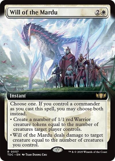 Will of the Mardu (Extended Art) (Commander: Tarkir: Dragonstorm) Light Play