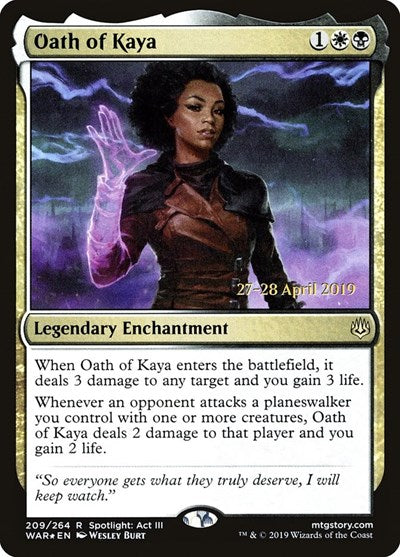 Oath of Kaya (Promos: Prerelease Cards) Medium Play Foil