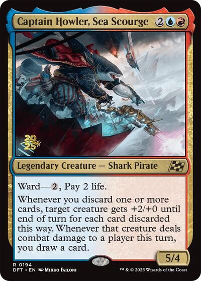 Captain Howler, Sea Scourge (Promos: Prerelease Cards) Near Mint Foil