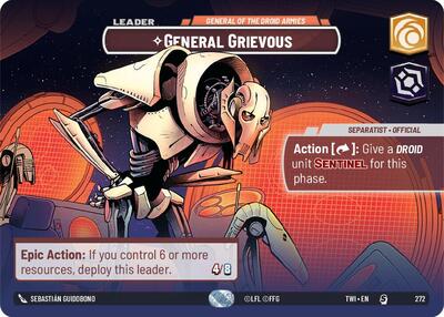 General Grievous General of the Droid Armies (Showcase) (Twilight of the Republic) Near Mint Foil